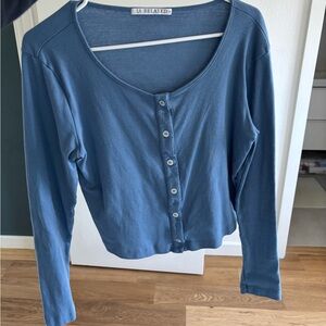 LA Relaxed Organic Rib Cardigan